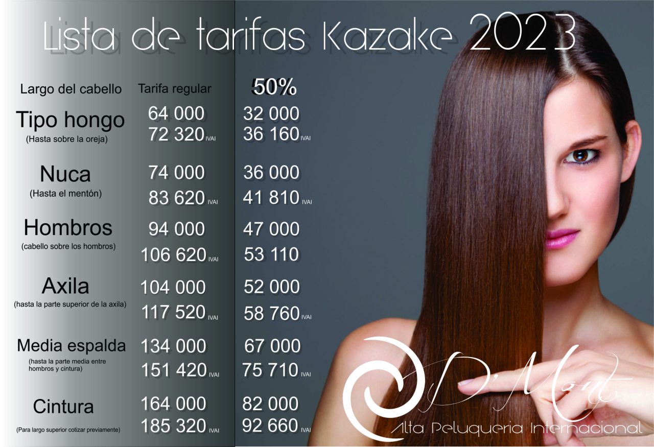 Lista de tarifas kazake 2023